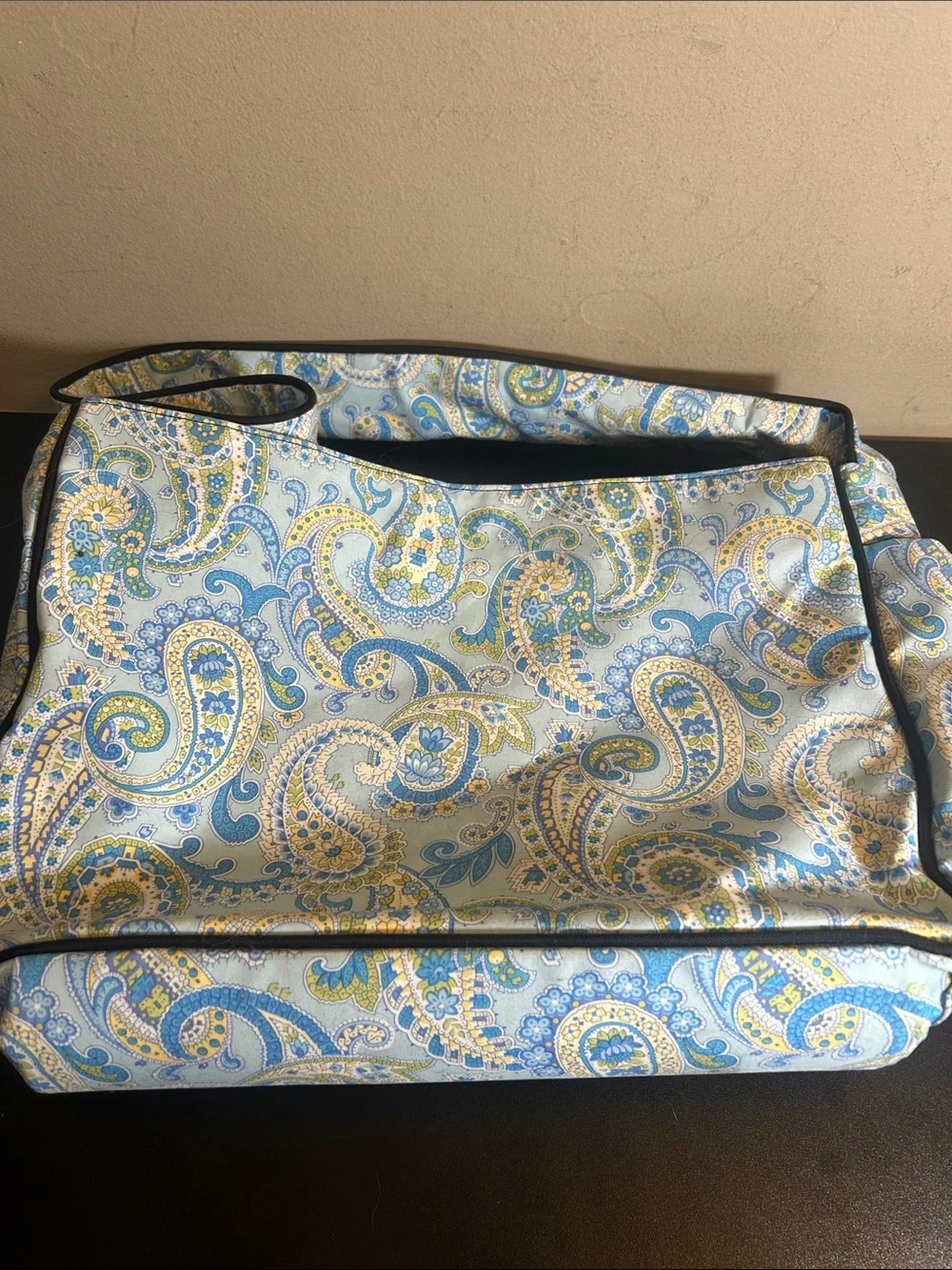 Bumble Bags Jessica Blue Paisley Messenger Backpack Diaper Bag